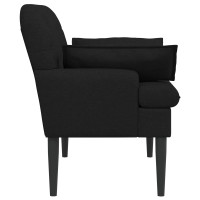 Produktbild för Loveseat med knapprapport Svart 111 x 68 x 80 cm Tyg