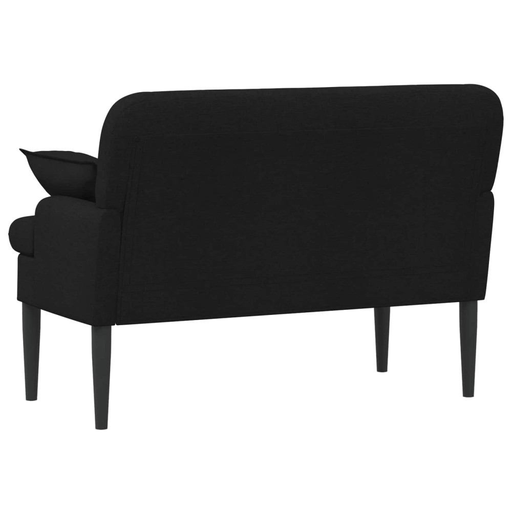 Produktbild för Loveseat med knapprapport Svart 111 x 68 x 80 cm Tyg