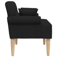 Produktbild för Loveseat med knapprapport Svart 120 x 65 x 79 cm Tyg
