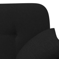 Produktbild för Loveseat med knapprapport Svart 120 x 65 x 79 cm Tyg