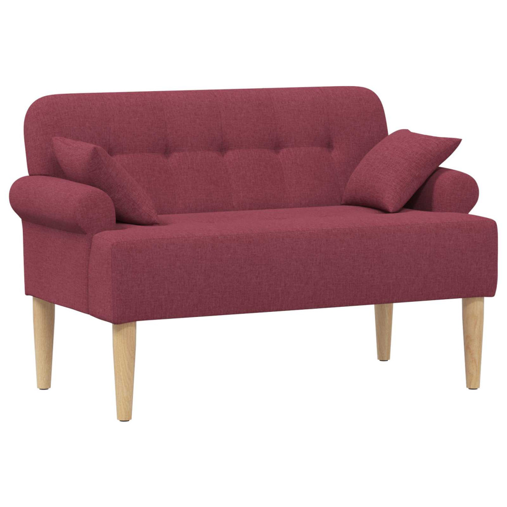 Produktbild för Loveseat med knapprapport Vinröd 120 x 65 x 79 cm Tyg