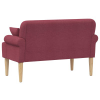 Produktbild för Loveseat med knapprapport Vinröd 120 x 65 x 79 cm Tyg