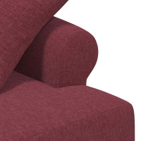 Produktbild för Loveseat med knapprapport Vinröd 120 x 65 x 79 cm Tyg