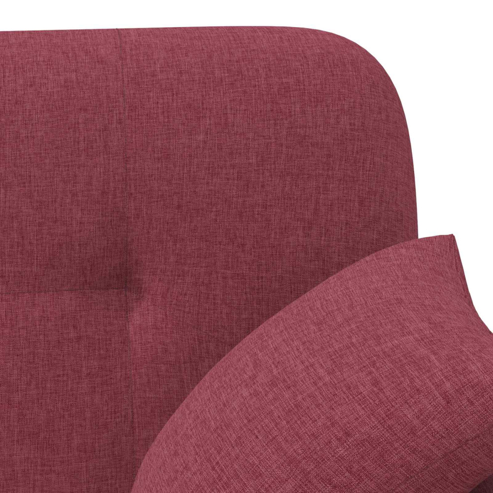 Produktbild för Loveseat med knapprapport Vinröd 120 x 65 x 79 cm Tyg
