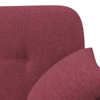 Produktbild för Loveseat med knapprapport Vinröd 120 x 65 x 79 cm Tyg