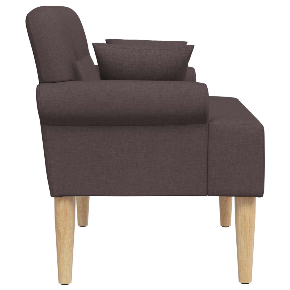 Produktbild för Loveseat med knapprapport Mörkbrun 120 x 65 x 79 cm Tyg