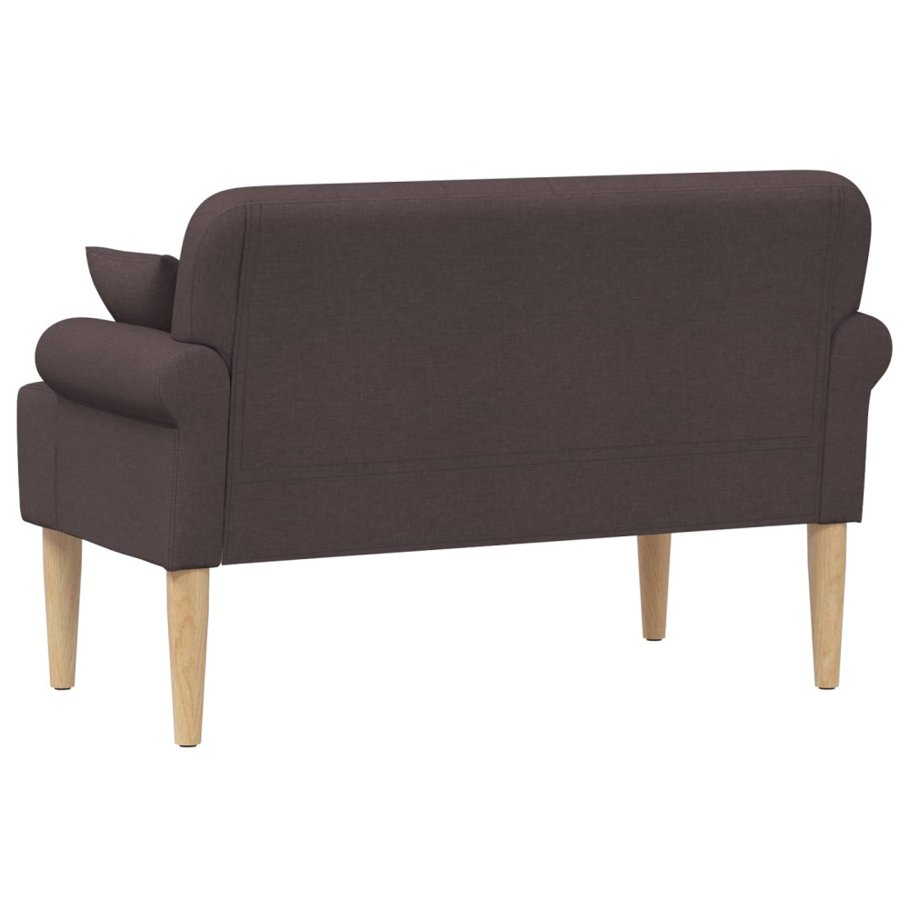 Produktbild för Loveseat med knapprapport Mörkbrun 120 x 65 x 79 cm Tyg