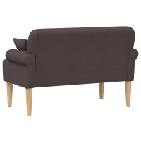 Produktbild för Loveseat med knapprapport Mörkbrun 120 x 65 x 79 cm Tyg