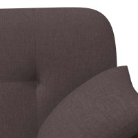 Produktbild för Loveseat med knapprapport Mörkbrun 120 x 65 x 79 cm Tyg