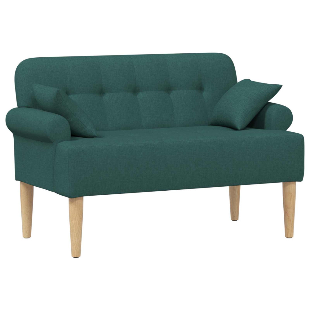 Produktbild för Loveseat med knapprapport Mörkgrön 120 x 65 x 79 cm Tyg