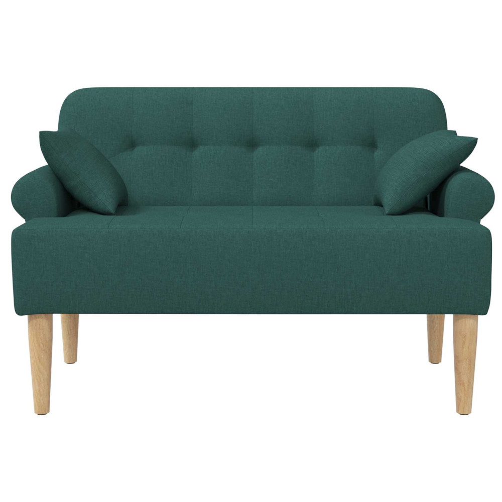 Produktbild för Loveseat med knapprapport Mörkgrön 120 x 65 x 79 cm Tyg