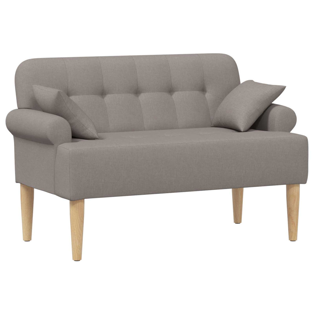 Produktbild för Loveseat med knapprapport Taupe 120 x 65 x 79 cm Tyg