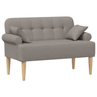 Produktbild för Loveseat med knapprapport Taupe 120 x 65 x 79 cm Tyg