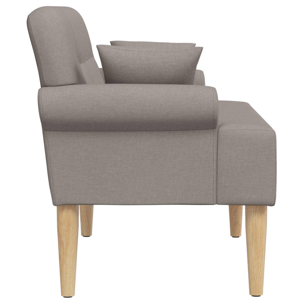 Produktbild för Loveseat med knapprapport Taupe 120 x 65 x 79 cm Tyg