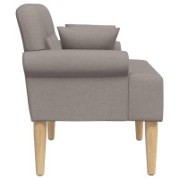 Produktbild för Loveseat med knapprapport Taupe 120 x 65 x 79 cm Tyg