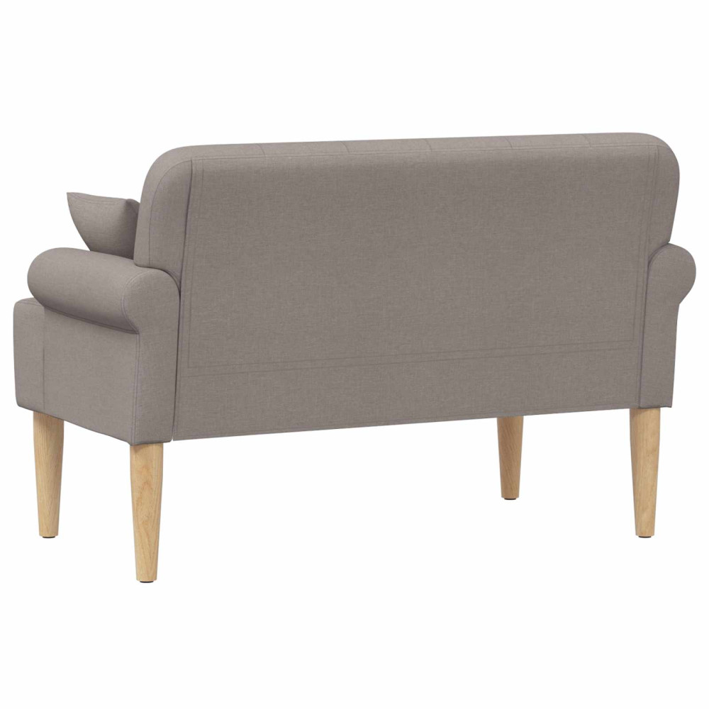 Produktbild för Loveseat med knapprapport Taupe 120 x 65 x 79 cm Tyg
