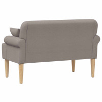 Produktbild för Loveseat med knapprapport Taupe 120 x 65 x 79 cm Tyg