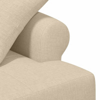 Produktbild för Loveseat med knapprapport Gräddvit 120 x 65 x 79 cm Tyg