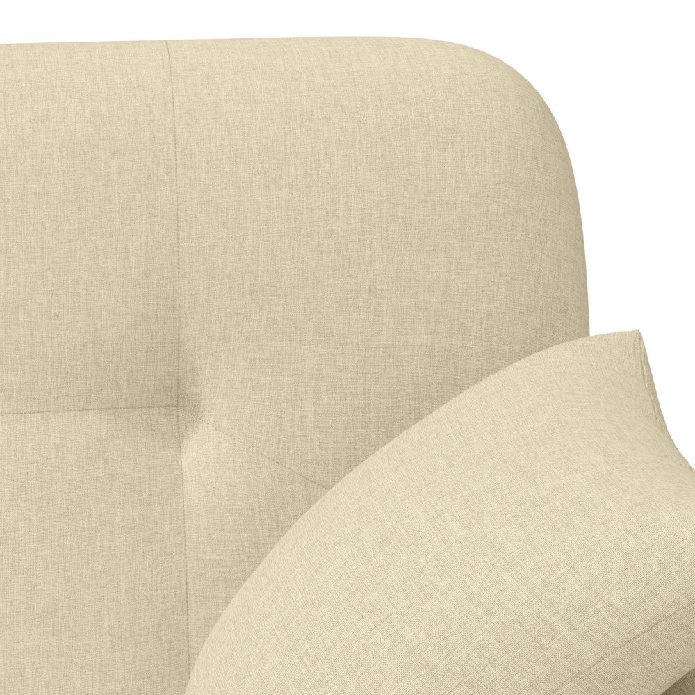Produktbild för Loveseat med knapprapport Gräddvit 120 x 65 x 79 cm Tyg