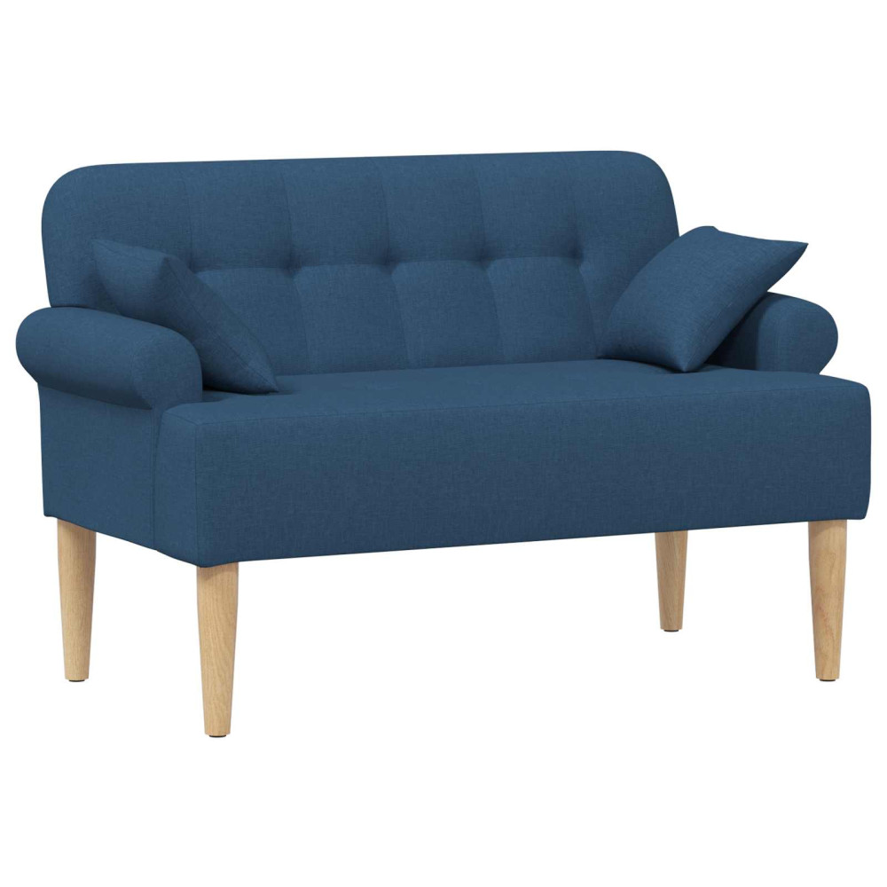 Produktbild för Loveseat med knapprapport Blå 120 x 65 x 79 cm Tyg