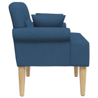 Produktbild för Loveseat med knapprapport Blå 120 x 65 x 79 cm Tyg