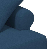 Produktbild för Loveseat med knapprapport Blå 120 x 65 x 79 cm Tyg