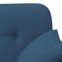 Produktbild för Loveseat med knapprapport Blå 120 x 65 x 79 cm Tyg