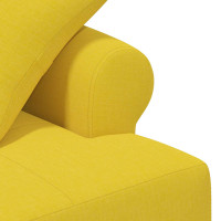 Produktbild för Loveseat med knapprapport Ljus Gul 120 x 65 x 79 cm Tyg