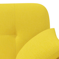 Produktbild för Loveseat med knapprapport Ljus Gul 120 x 65 x 79 cm Tyg