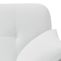 Produktbild för Loveseat med knapprapport Vit 120 x 65 x 79 cm Tyg