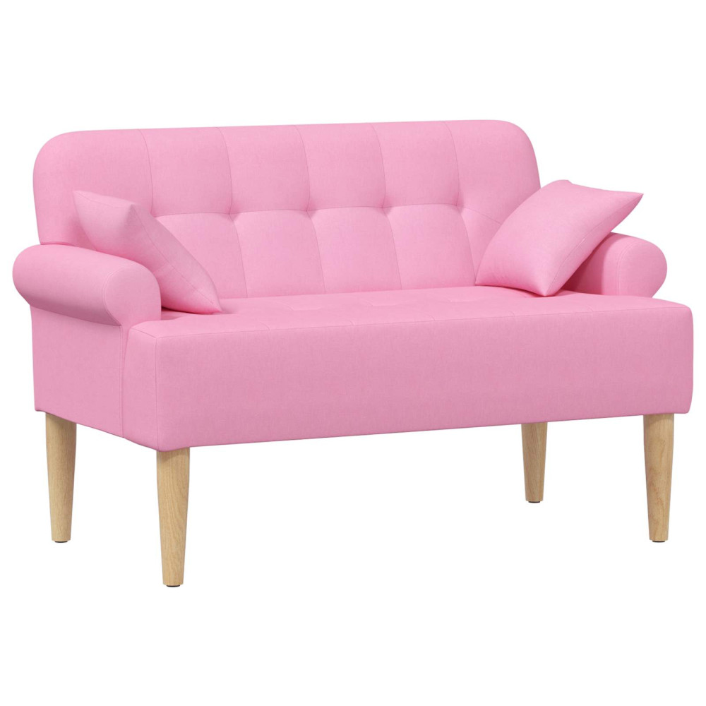 Produktbild för Loveseat med knapprapport Rosa 120 x 65 x 79 cm Tyg