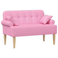 Produktbild för Loveseat med knapprapport Rosa 120 x 65 x 79 cm Tyg