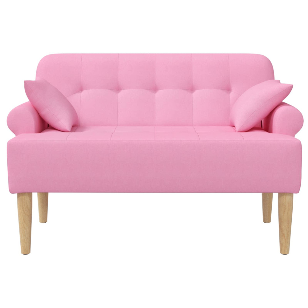 Produktbild för Loveseat med knapprapport Rosa 120 x 65 x 79 cm Tyg