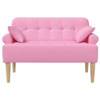 Produktbild för Loveseat med knapprapport Rosa 120 x 65 x 79 cm Tyg