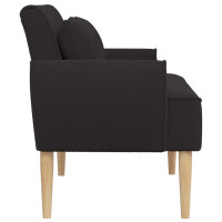 Produktbild för Loveseat med knapprapport Svart 117 x 67 x 77 cm Bouclé