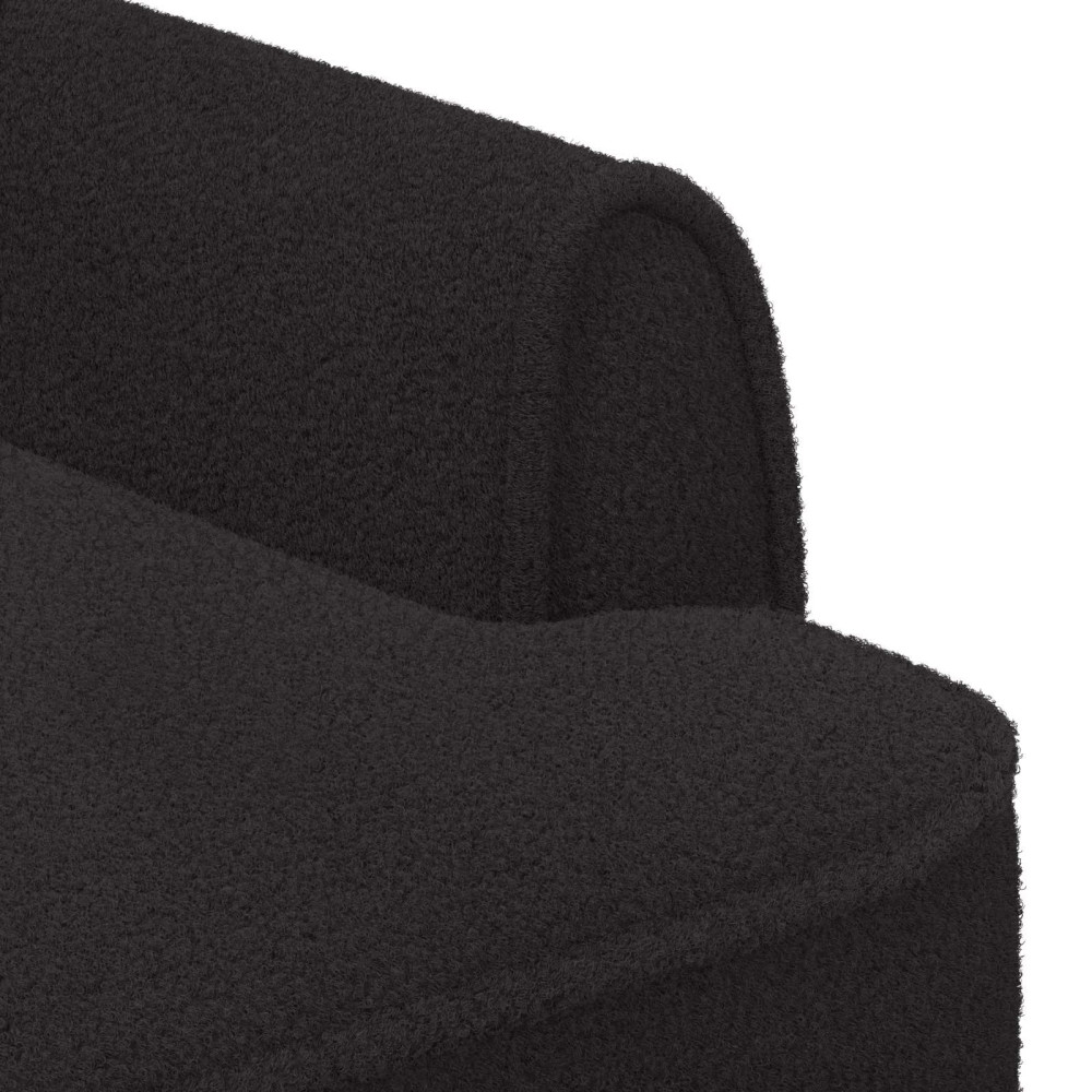 Produktbild för Loveseat med knapprapport Svart 117 x 67 x 77 cm Bouclé