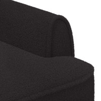 Produktbild för Loveseat med knapprapport Svart 117 x 67 x 77 cm Bouclé