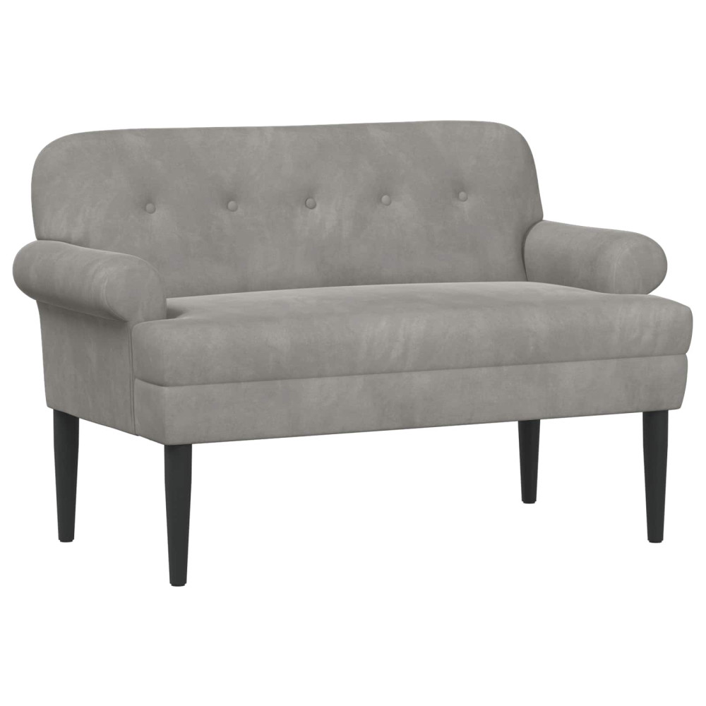 Produktbild för Loveseat med knapprapport Ljusgrå 120 x 66 x 78 cm Sammet