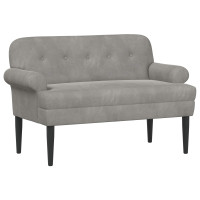 Produktbild för Loveseat med knapprapport Ljusgrå 120 x 66 x 78 cm Sammet