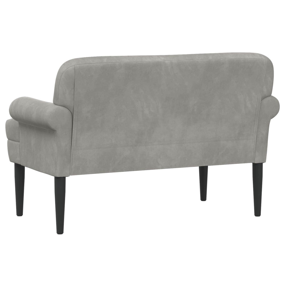 Produktbild för Loveseat med knapprapport Ljusgrå 120 x 66 x 78 cm Sammet