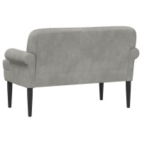 Produktbild för Loveseat med knapprapport Ljusgrå 120 x 66 x 78 cm Sammet