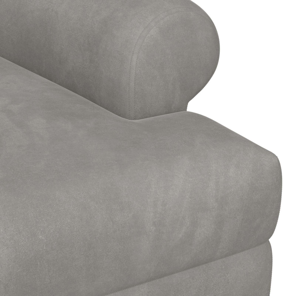 Produktbild för Loveseat med knapprapport Ljusgrå 120 x 66 x 78 cm Sammet