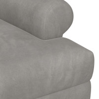 Produktbild för Loveseat med knapprapport Ljusgrå 120 x 66 x 78 cm Sammet