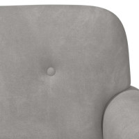 Produktbild för Loveseat med knapprapport Ljusgrå 120 x 66 x 78 cm Sammet