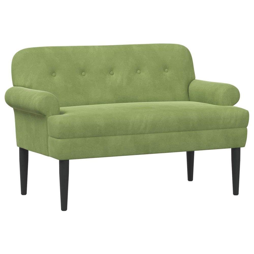 Produktbild för Loveseat med knapprapport Ljusgrön 120 x 66 x 78 cm Sammet