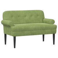 Produktbild för Loveseat med knapprapport Ljusgrön 120 x 66 x 78 cm Sammet