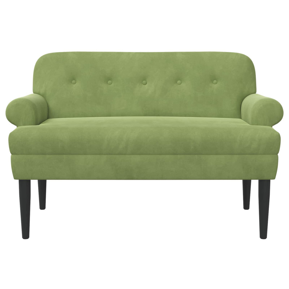 Produktbild för Loveseat med knapprapport Ljusgrön 120 x 66 x 78 cm Sammet