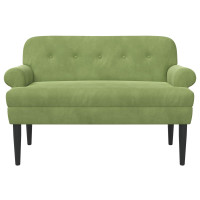 Produktbild för Loveseat med knapprapport Ljusgrön 120 x 66 x 78 cm Sammet
