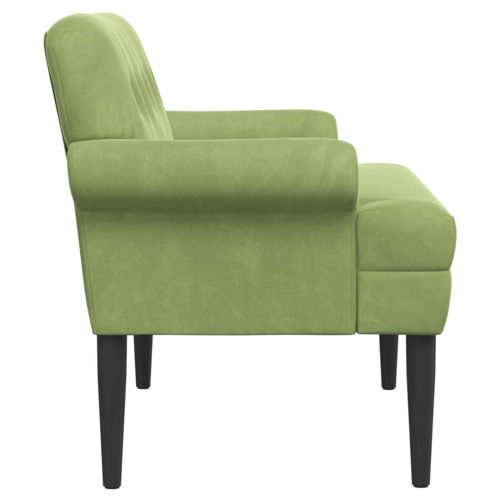 Produktbild för Loveseat med knapprapport Ljusgrön 120 x 66 x 78 cm Sammet