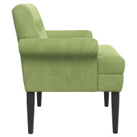 Produktbild för Loveseat med knapprapport Ljusgrön 120 x 66 x 78 cm Sammet